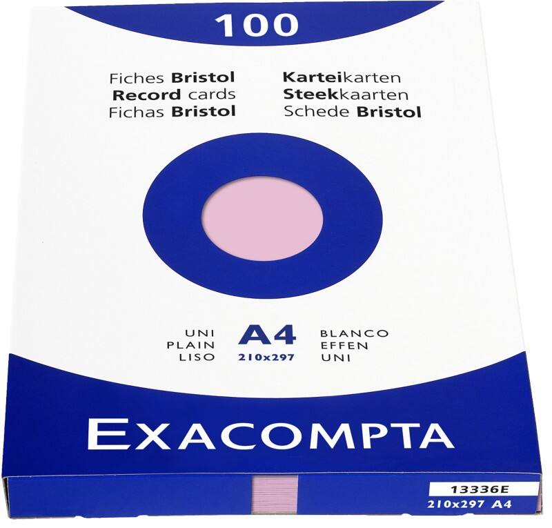 Exacompta Karteikarten 13336E DIN A4 Rosa 21,3 x 30 x 2,5 cm