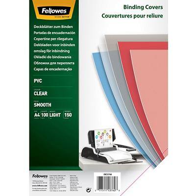 Fellowes Einbanddeckel Transparent PVC (Polyvinylchlorid) 5376001 100 Stück