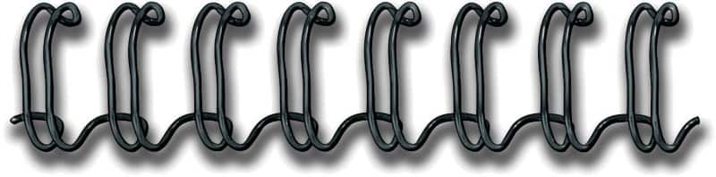 Fellowes Drahtbinderücken  DIN A4 60 Blatt Metall Schwarz 100 Stück