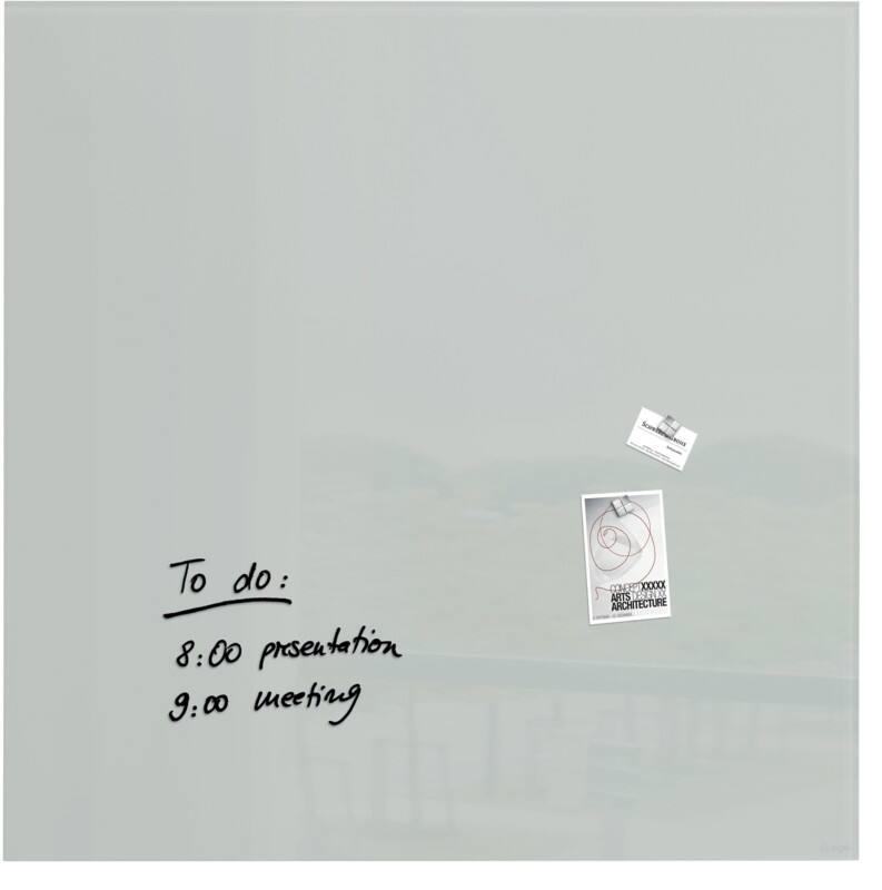 Sigel Artverum Glastafel Magnetisch Einseitig 100 (B) x 100 (H) cm Grau