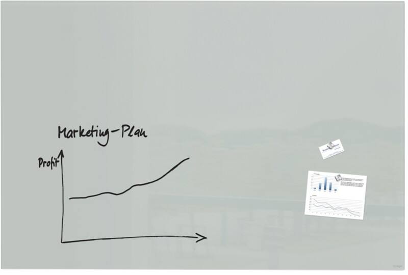 Sigel Artverum Glastafel Magnetisch Einseitig 150 (B) x 100 (H) cm Grau