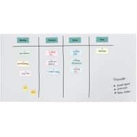 Sigel Artverum Glastafel Magnetisch Einseitig 200 (B) x 100 (H) cm Weiß