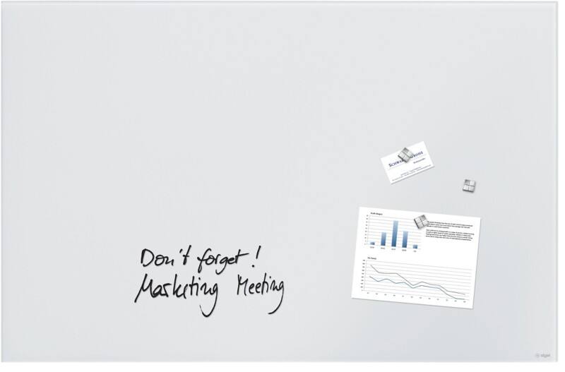 Sigel Artverum Glastafel Magnetisch Einseitig 100 (B) x 65 (H) cm Weiß