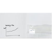 Sigel Artverum Glastafel Magnetisch Einseitig 200 (B) x 100 (H) cm Weiß