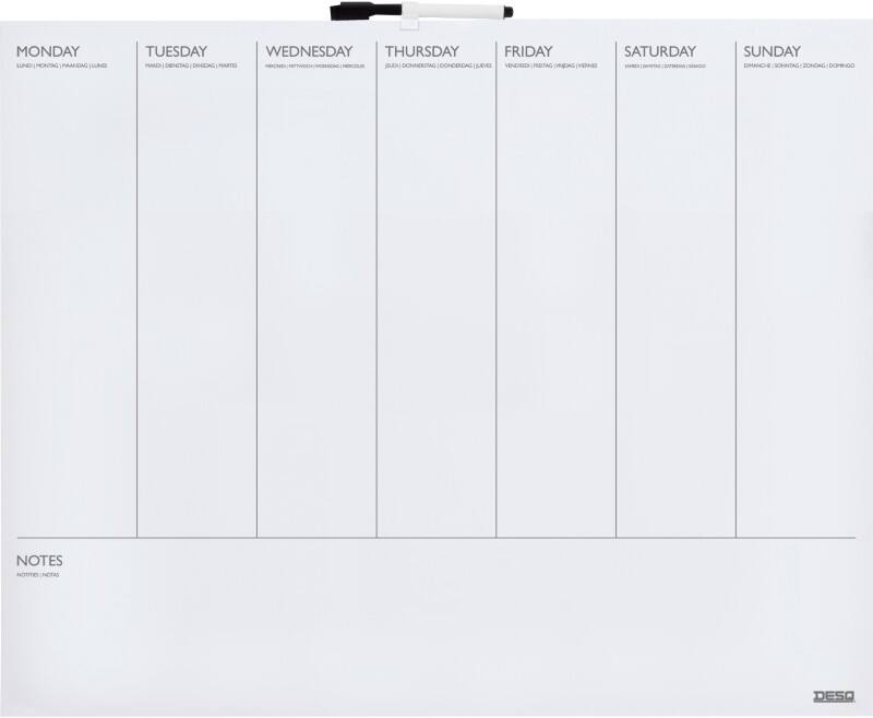 DESQ 4210 Wochenplaner Weiß 50 x 40 cm