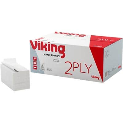 Viking Falthandtücher V-falz Weiß 2-lagig 15 Stück à 250 Blatt