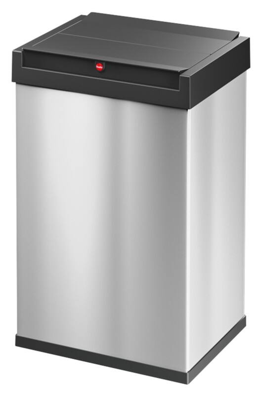 Hailo Big-Box Swing L Abfalleimer mit Schwingdeckel 35 L Silber Kunststoff, Edelstahl