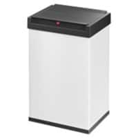 Hailo Big-Box Swing L Abfalleimer mit Schwingdeckel 35 L Weiß Kunststoff, Stahl