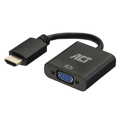 ACT VGA Female Adapterkabel HDMI Male AC7535 Schwarz 15 cm