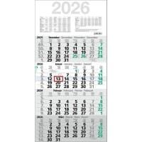 Kalender M4MFGL 2025 Papier Weiß Deutsch, Englisch, Französisch, Niederländisch