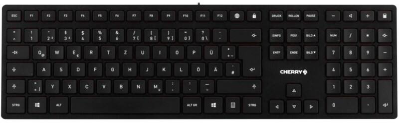 CHERRY Slim Tastatur Verkabelt QWERTZ Schwarz KC 6000