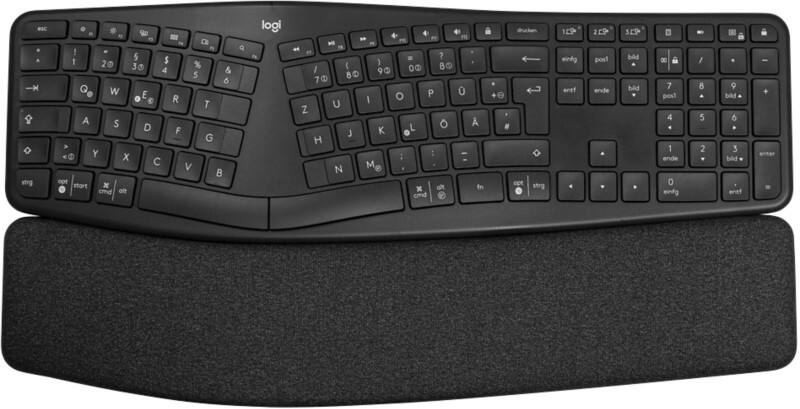 Logitech Ergo Kabellose Tastatur QWERTZ (DE) mit Bluetooth Graphit K860