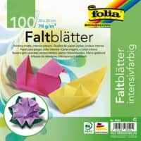 Folia Bastelpapier Farbig sortiert 70 g/m² 20 x 20 cm100 Blatt