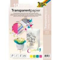 Folia Bastelpapier Farbig Sortiert Transparentpapier 115 g/m² 87429 10 Stück