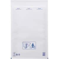 RAJA Luftpolstertasche Papier, PE (Polyethylen) Folie Weiß Ohne Fenster 470 (B) x 350 (H) mm Selbstklebend 75 g/m² 75 Stück