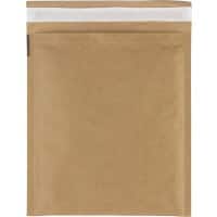 RAJA Luftpolstertasche Kraftpapier Braun Ohne Fenster 245 (B) x 205 (H) mm Verschlusslasche 110 g/m² 75 Stück
