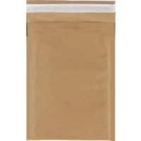 RAJA Luftpolstertasche Kraftpapier Braun Ohne Fenster 265 (B) x 180 (H) mm Verschlusslasche 110 g/m² 75 Stück