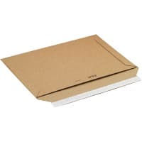 RAJA Rigipack Versandtasche Pappe 250 (B) x 360 (H) mm Braun 100 Stück