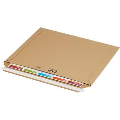 RAJA Rigipack Versandtasche Pappe 440 (B) x 320 (H) mm Braun 100 Stück
