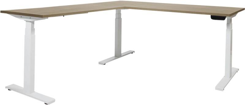 Schaffenburg Höhenverstellbar Sitz-Stehschreibtisch Holz Weiß