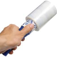 RAJA Stretchfolie und Abroller 100 mm (B) x 150 m (L) 23 Mikron Transparent 20 Stück