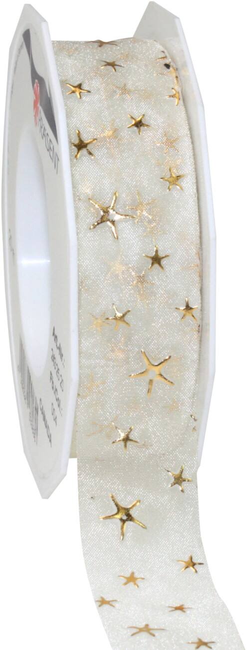 PRAESENT Organza 2432520-004 Créme 25 mm x 20 m 2 Stück