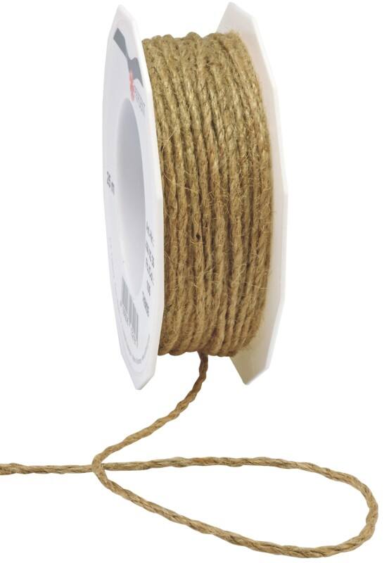 PRAESENT Kordel Jute 4360225-105  Natur 2 mm x 25 m 2 Stück