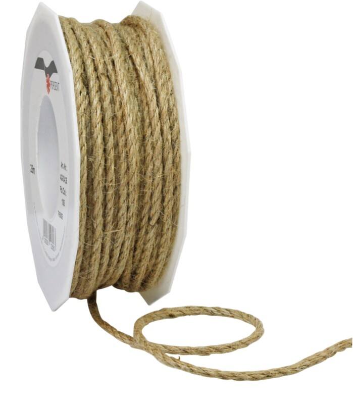 PRAESENT Kordel Jute 4360425-105  Natur 4 mm x 25 m 2 Stück