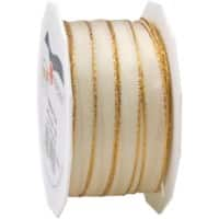 PRAESENT Seidenband 4721025-104 Créme 10 mm x 25 m 2 Stück