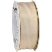 PRAESENT Seidenband 4724025-104 Créme 40 mm x 25 m 2 Stück