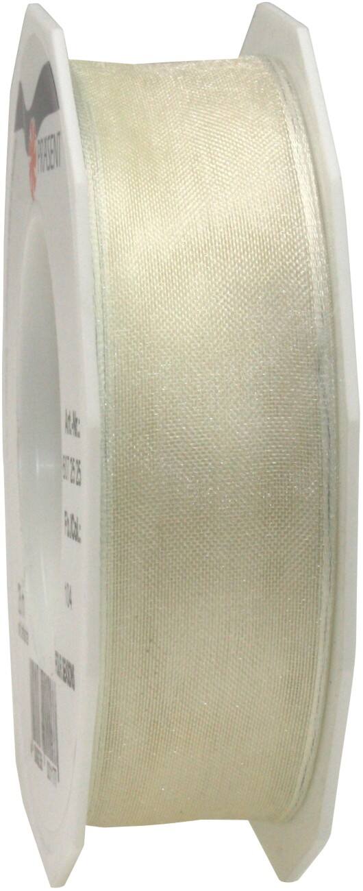 PRAESENT Organza 6072525-104 Créme  25 mm x 25 m 2 Stück