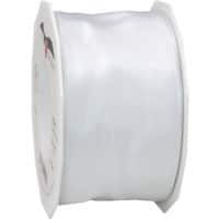 PRAESENT Seidenband 4646025-601 Weiß 60 mm x 25 m 2 Stück