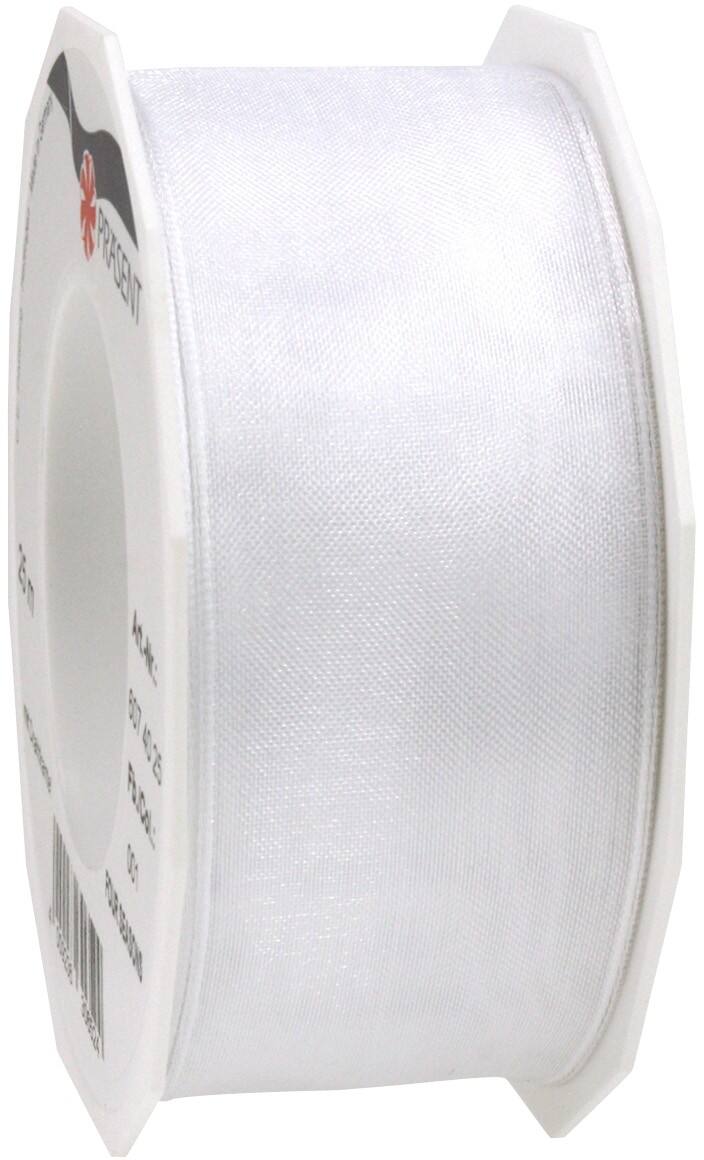 PRAESENT Organza 6074025-001  Weiß  40 mm x 25 m 2 Stück