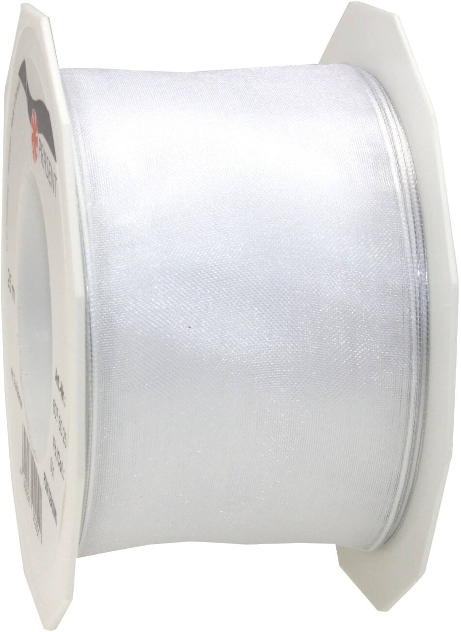PRAESENT Organza 6076025-001 Weiß  60 mm x 25 m 2 Stück