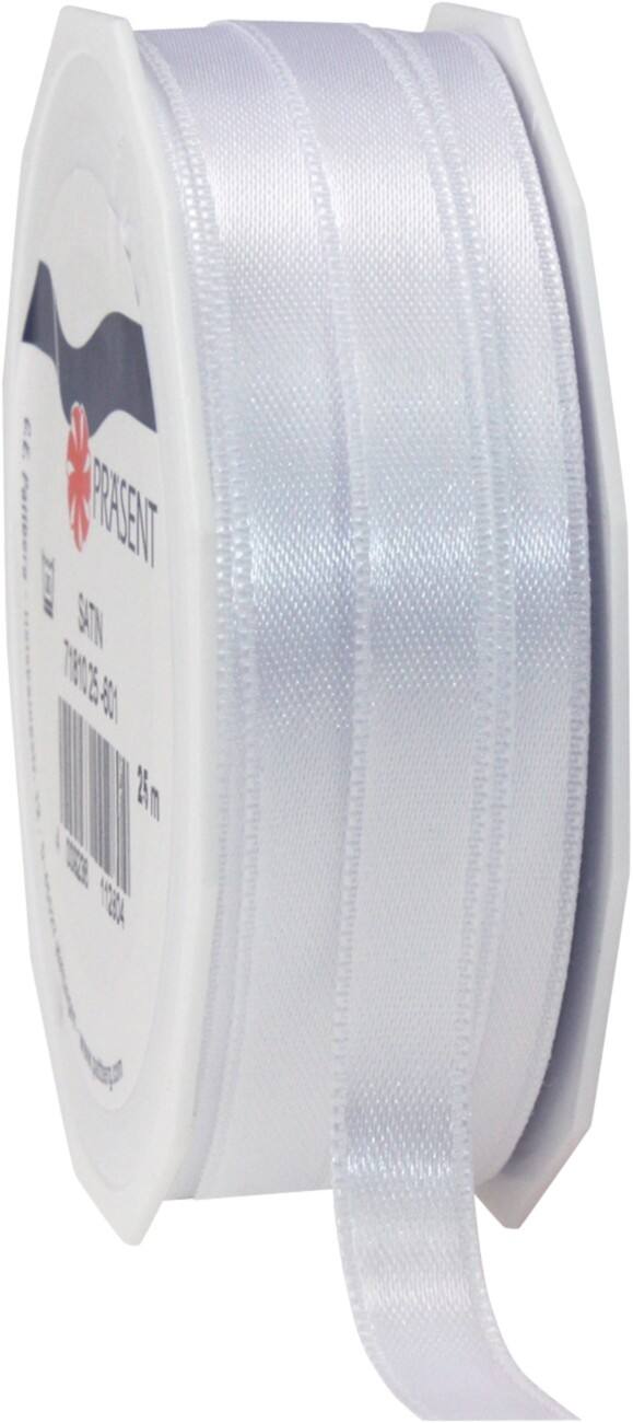 PRAESENT Doppelsatin 7181025-601 Weiß 10 mm x 25 m 2 Stück