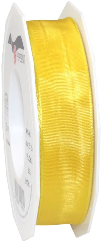 PRAESENT Seidenband 4642525-605 Gelb 25 mm x 25 m 2 Stück