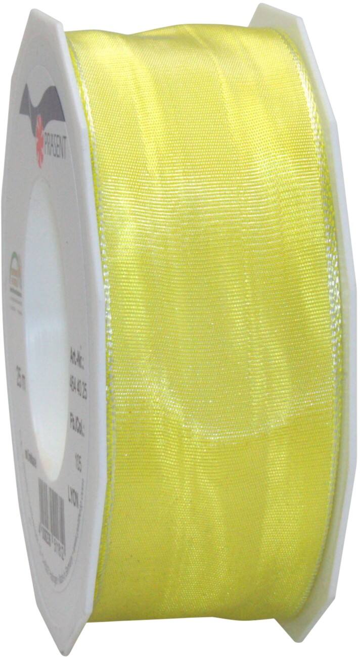 PRAESENT Seidenband 4644025-105 Hellgelb 40 mm x 25 m 2 Stück