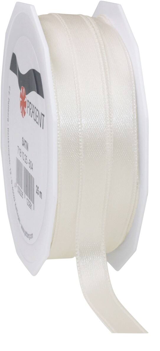 PRAESENT Doppelsatin 7181025-804 Elfenbein 10 mm x 25 m 2 Stück
