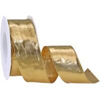 PRAESENT Geschenkband 1424020-734 Hellgold 40 mm x 20 m 2 Stück