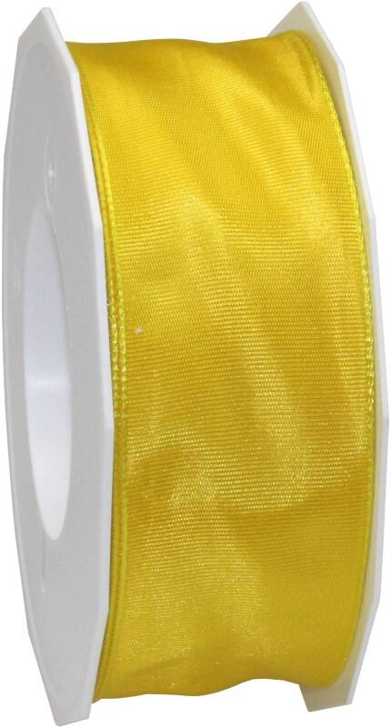 PRAESENT Seidenband 4644025-605 Gelb 40 mm x 25 m 2 Stück