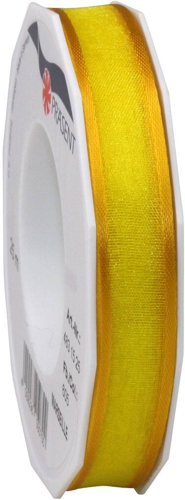 PRAESENT Organza 4831525-605 Gelb 15 mm x 25 m 2 Stück