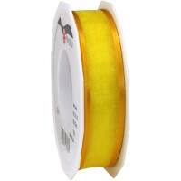 PRAESENT Organza 4832525-605 Gelb 25 mm x 25 m 2 Stück