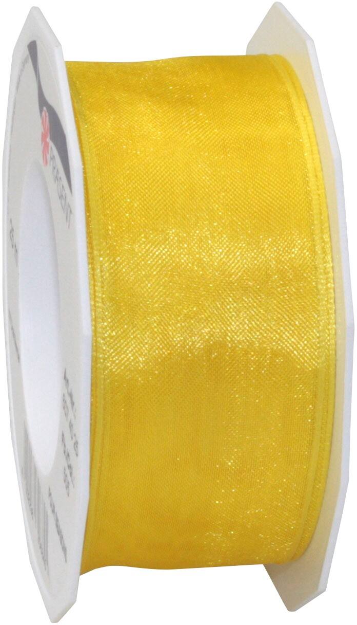 PRAESENT Organza 6074025-505  Gelb  40 mm x 25 m 2 Stück