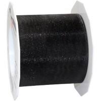 PRAESENT Organza 6017525-613  Schwarz 72 mm x 25 m 3 Stück