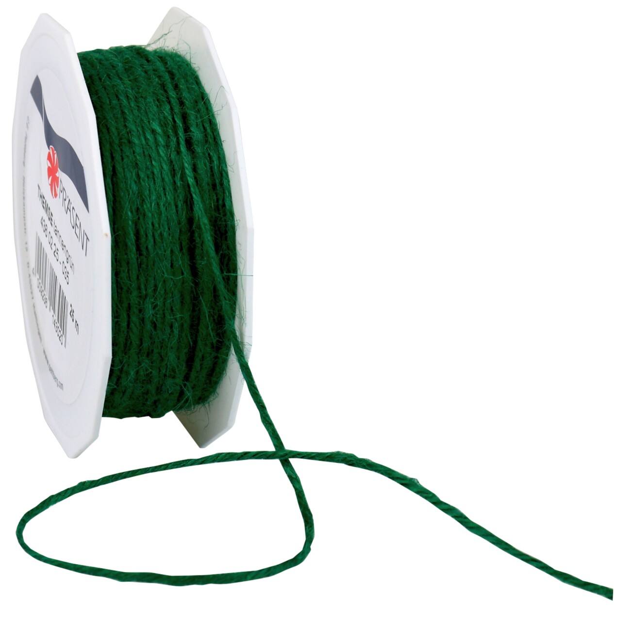 PRAESENT Kordel Jute 4360225-035  Tannengrün 2 mm x 25 m 2 Stück