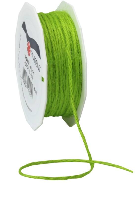 PRAESENT Kordel Jute 4360225-630 Hellgrün 2 mm x 25 m 2 Stück