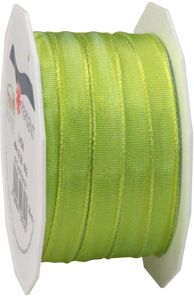 PRAESENT Seidenband 4641025-502 Limette 10 mm x 25 m 2 Stück