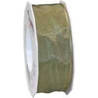 PRAESENT Seidenband 4644025-354 Antikgrün 40 mm x 25 m 2 Stück