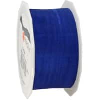PRAESENT Organza 6014025-614 Royalblau 40 mm x 25 m 3 Stück