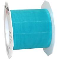 PRAESENT Organza 6017525-703  Türkis 72 mm x 25 m 3 Stück